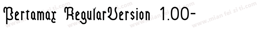 Pertamax RegularVersion 1.00字体转换